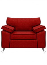 Sillón Portofino 1 Cuerpo Bolton Rojo