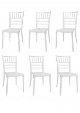 Set Silla Tiffany White x6 Blanco