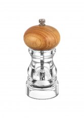 Molinillo de Acrílico Con Tapa De Madera 13,6 cm