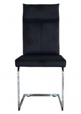 Silla Amalfi Black Velvet Negro