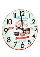Reloj de Pared Cupcake - Celeste