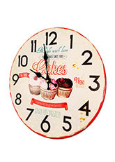 Reloj de Pared Cupcake - Crema