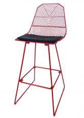 Taburete Hamilton Tono Rojo